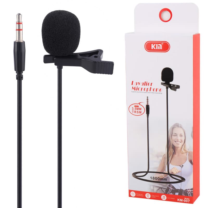 میکروفن یقه ای Kin مدل KM-007 + تبدیل تایپ سی و لایتنینگ