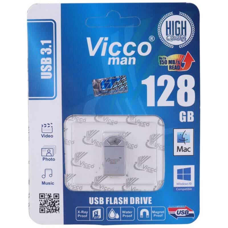 فلش مموری ویکومن مدل VC343 USB3.1 ظرفیت 128 گیگابایت + گارانتی مادام العمر