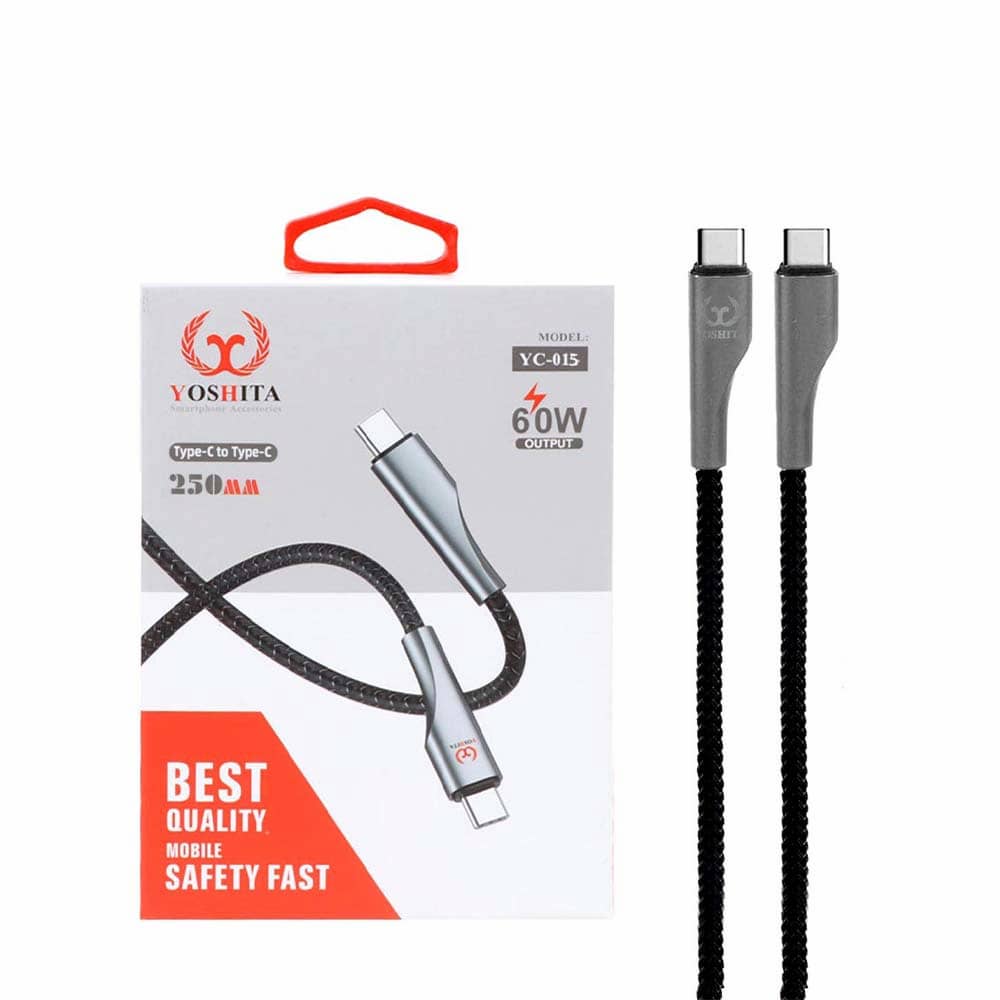 کابل پاوربانک دو سرتایپ سی اورجینال Yoshita مدل YC-015