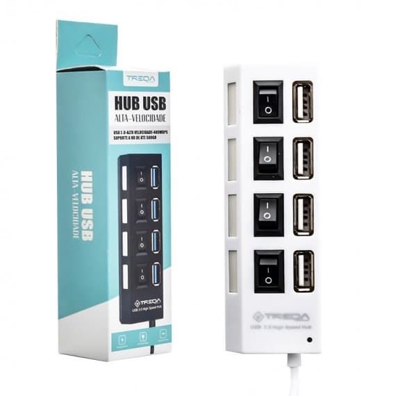 هاب 4 پورت کلید دار USB 2.0 ترکا مدل USB-4 