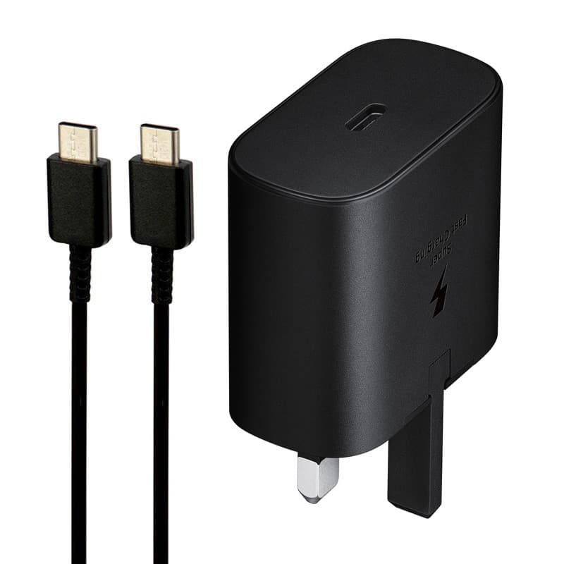 شارژر دیواری 25 وات سوپر فست اورجینال سامسونگ همراه کابل  با 6 ماه گارانتی - ساخت ویتنام + سریال شرکت سامسونگ