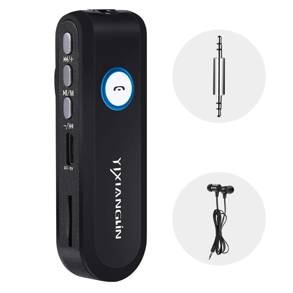 هندزفری بلوتوث یقه ای + بلوتوث ماشین + mp۳ player + رادیو Yixianglin مدل WZ-12